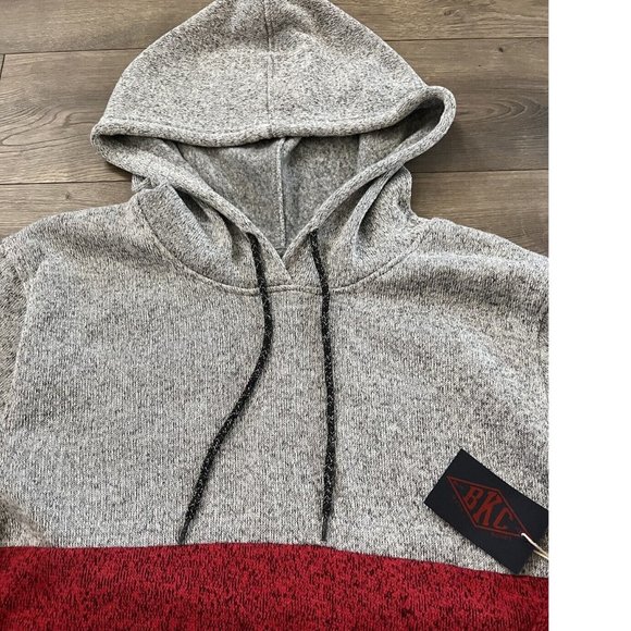 Mens Adult BKC Brooklyn Cloth Color Block Knit Hoodie Sweatshirt Size Small  NWT - Picture 3 of 3